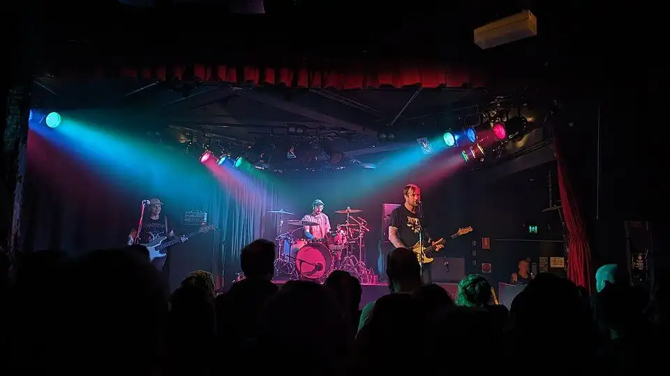 The Hard Aches on stage at the Corner Hotel, June 2023